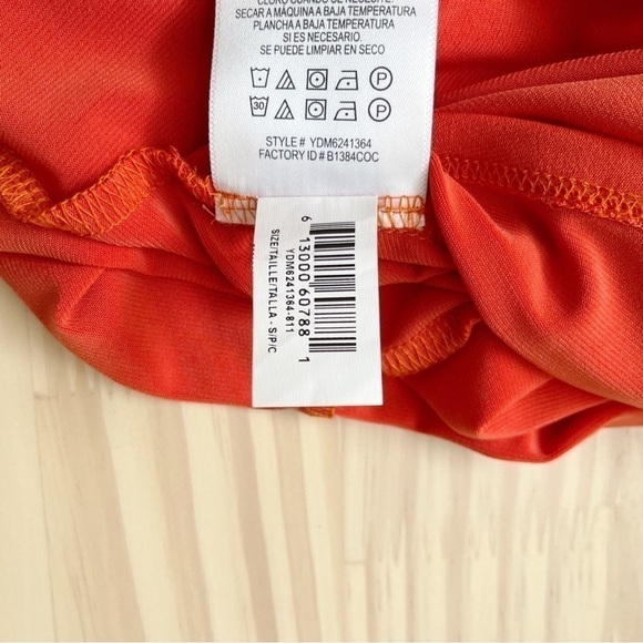 NWT BCBGMAXAZRIA • Faux Wrap Sleeveless Dress in Red Clay‎ Orange, Size Small - Picture 12 of 12